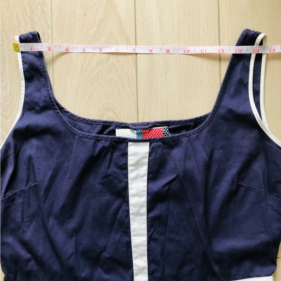 Skunkfunk Navy Blue White Line Detailed Dress - Picture 2 of 10